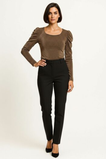 BLUSA MANGA ABULLONADA BRILLO