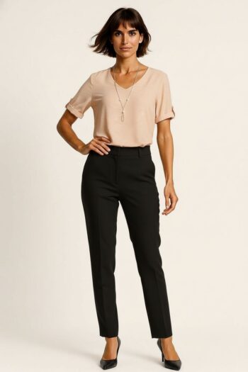 BLUSA CON CHARRETERA Y COLLAR