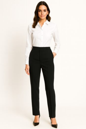 PANTALÓN RECTO CON PINZAS MARCADAS