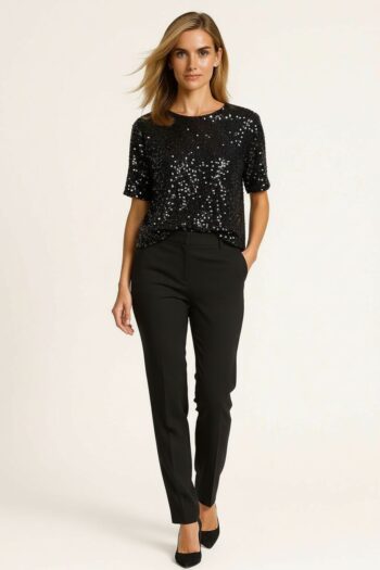 PLAYERA CON LENTEJUELAS BRILLANTES