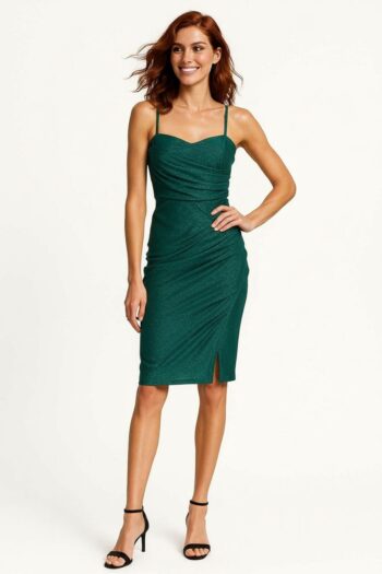 VESTIDO CORTO DRAPEADO FIESTA