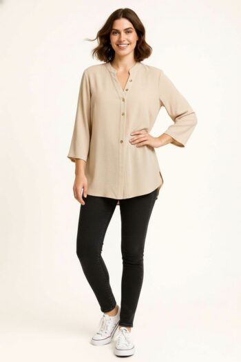 BLUSA CAMISERA CON BOTONES
