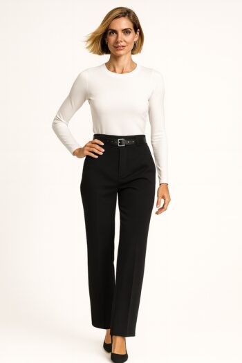 PANTALÓN CON CINTURÓN AJUSTABLE