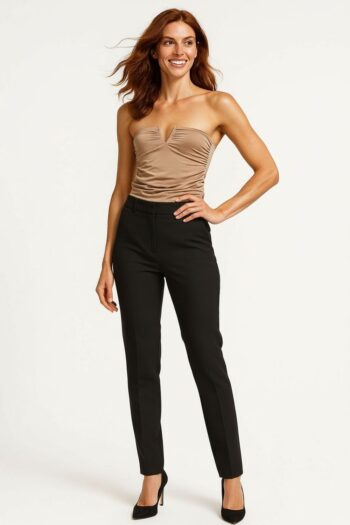 PLAYERA STRAPLESS ESCOTE EN V