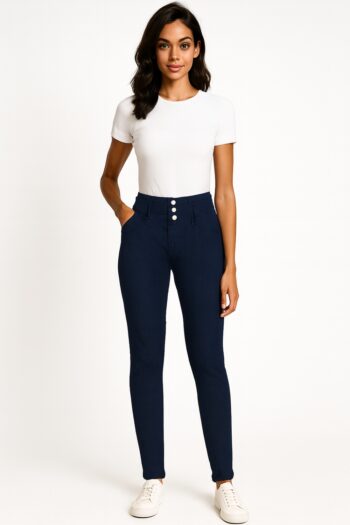 PANTALÓN CON BOLSAS Y DETALLE BORDADO
