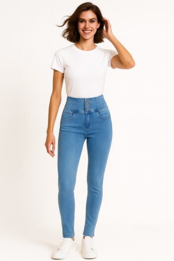 JEANS CICLON PRETINA ALTA AJUSTADO