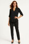 BLUSA CON CUELLO MAO Y BOTONES