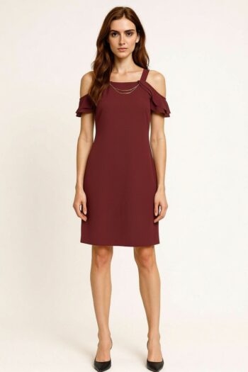 VESTIDO SUELTO ESCOTE CADENA