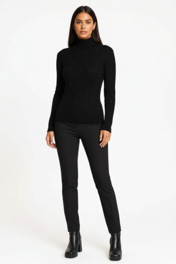 SUÉTER CUELLO ALTO TEXTURIZADO