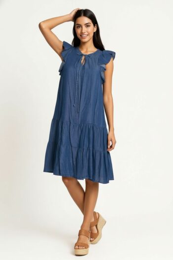 VESTIDO CORTO CON MANGAS OLÁN