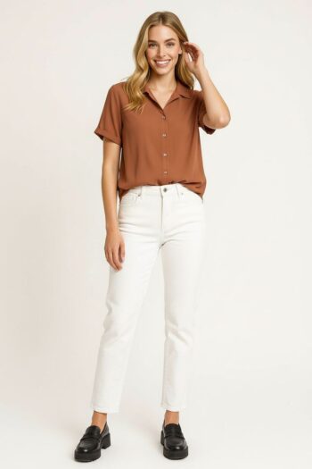 BLUSA CAMISERA MANGA CORTA