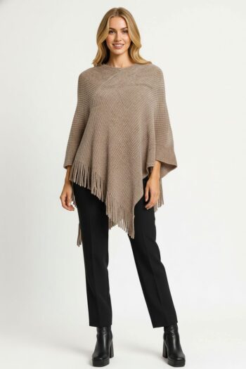 PONCHO CHENILLE CON BRILLO