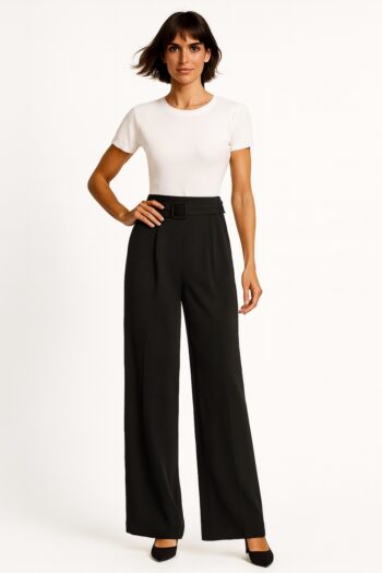 PANTALÓN AMPLIO CON CINTURÓN