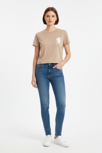 PLAYERA CROP ALGODÓN ESTAMPADA