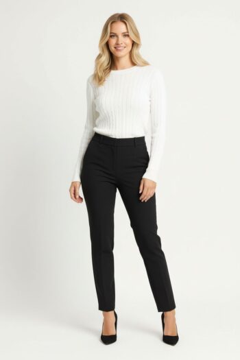 SUETER TEJIDO AJUSTADO CUELLO REDONDO