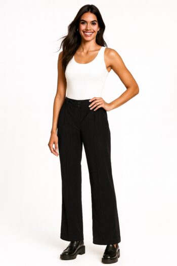 PANTALÓN RECTO CON DOS BOTONES