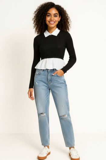 SUÉTER HACCHI CON CUELLO CAMISERO