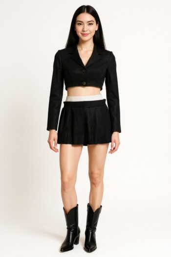 CONJUNTO SACO CORTO Y MINIFALDA