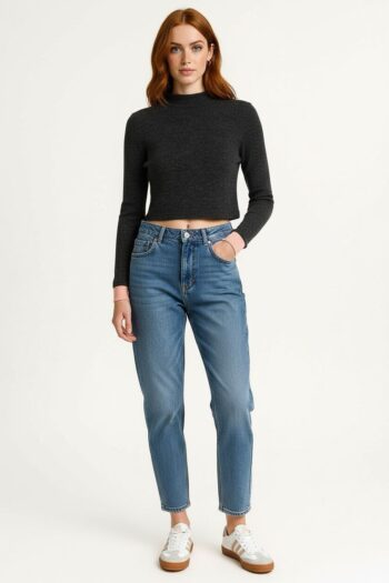 SUÉTER CROP CUELLO ALTO