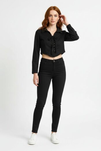 BLUSA CON AJUSTE DE CORDONES