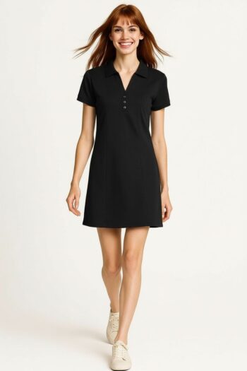 VESTIDO CON CUELLO Y BOTONES