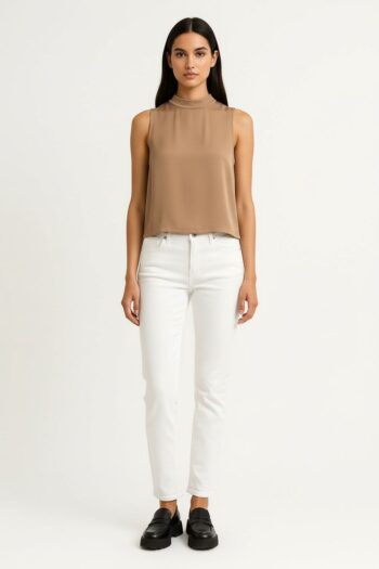 PLAYERA CUELLO ALTO AJUSTADA