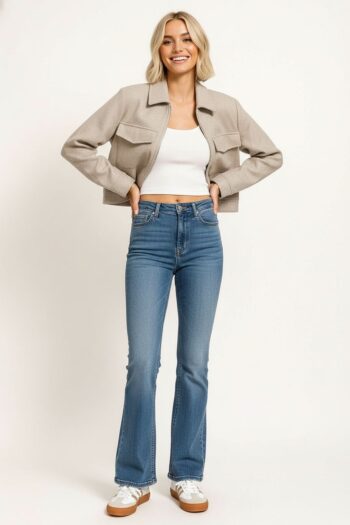 CHAMARRA PAÑO CUELLO CAMISERO