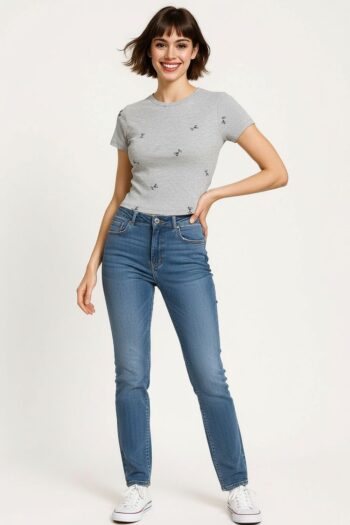 PLAYERA WAFFLE CON BORDADOS
