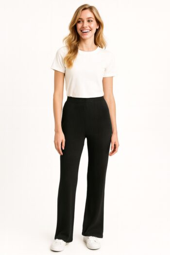 PANTALON RIB CORTE CAMPANA