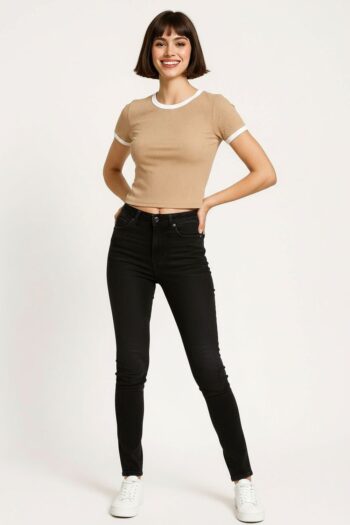 PLAYERA RIB CON BIES CONTRASTE