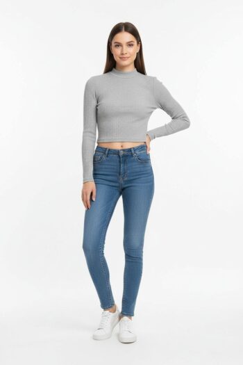 PLAYERA CROP CUELLO ALTO
