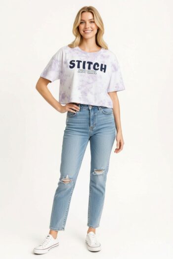 PLAYERA CORTA STITCH FRENTE ESPALDA