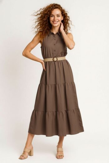 VESTIDO CAMISERO CON CINTURÓN