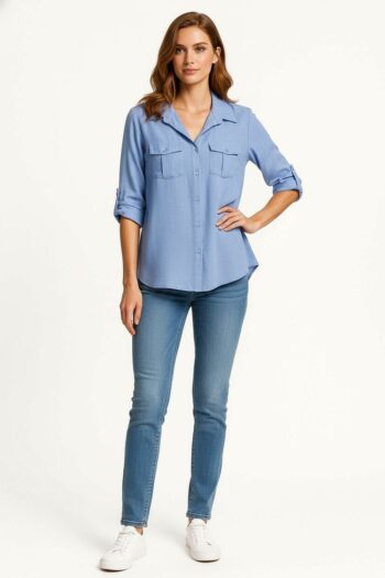 BLUSA CUELLO CAMISERO HOLGADA