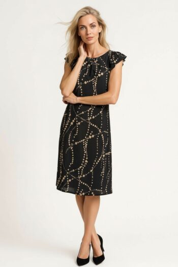 VESTIDO CALDI CON DETALLE DE VOLANTES