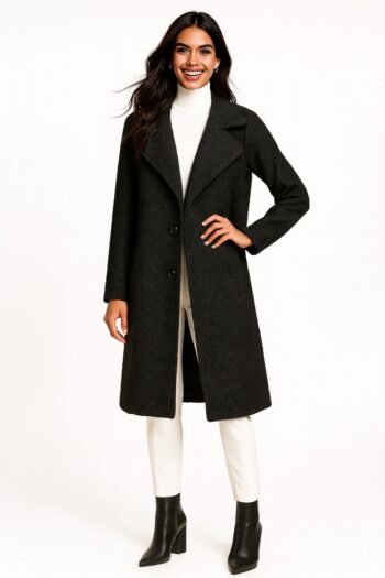 ABRIGO BOTON FRONTAL CLASICO