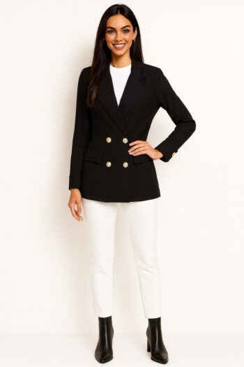 SACO CRUZADO DOBLE BOTONADURA