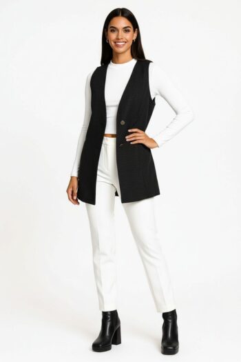 CHALECO ABIERTO CON BOTONES