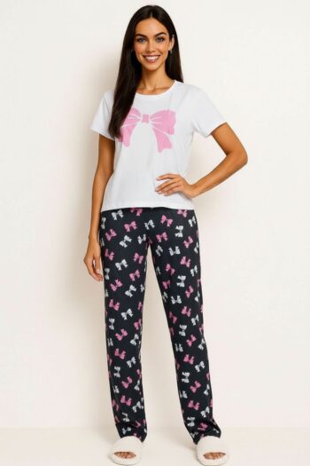 PIJAMA PLAYERA LAZO DECORATIVO