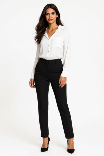 BLUSA CAMISERA CON BOTONES DORADOS