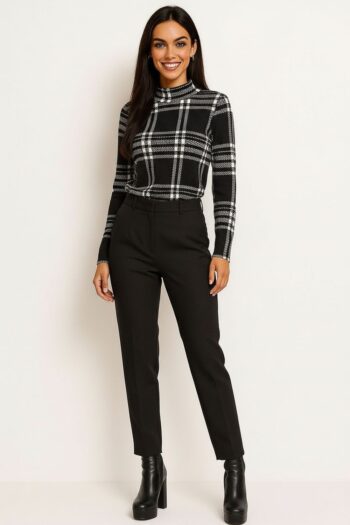 PLAYERA CUELLO ALTO CUADROS