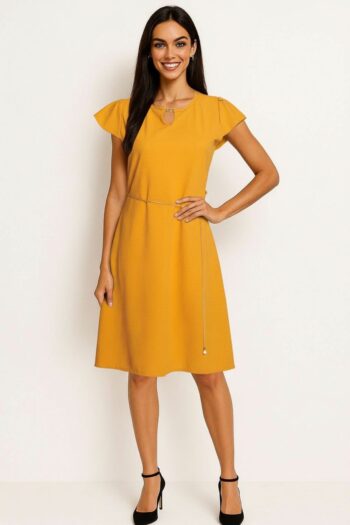 VESTIDO CORTO APLIQUE METÁLICO