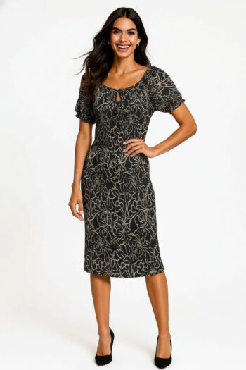 VESTIDO CORTO CUELLO ELÁSTICO