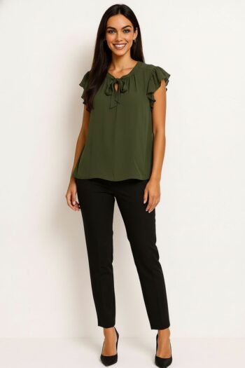 BLUSA CON AMARRE EN CUELLO