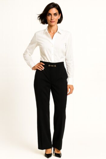 PANTALON RECTO CINTURA DETALLE