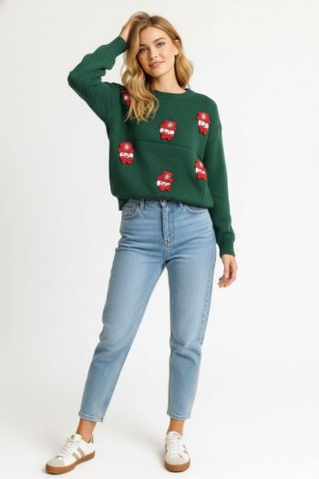 SUÉTER CON APLICACIONES FESTIVAS