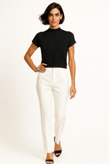 SUÉTER MANGA CORTA CUELLO ALTO