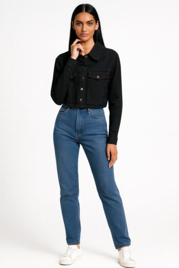 CHAMARRA CROP BOLSAS FRONTALES