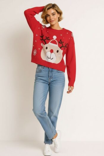 SUÉTER NAVIDAD RENO TEJIDO