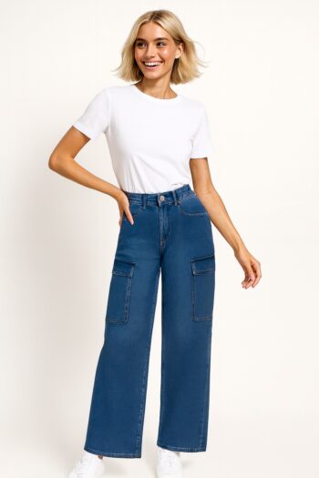 JEANS CARGO CORTE RECTO